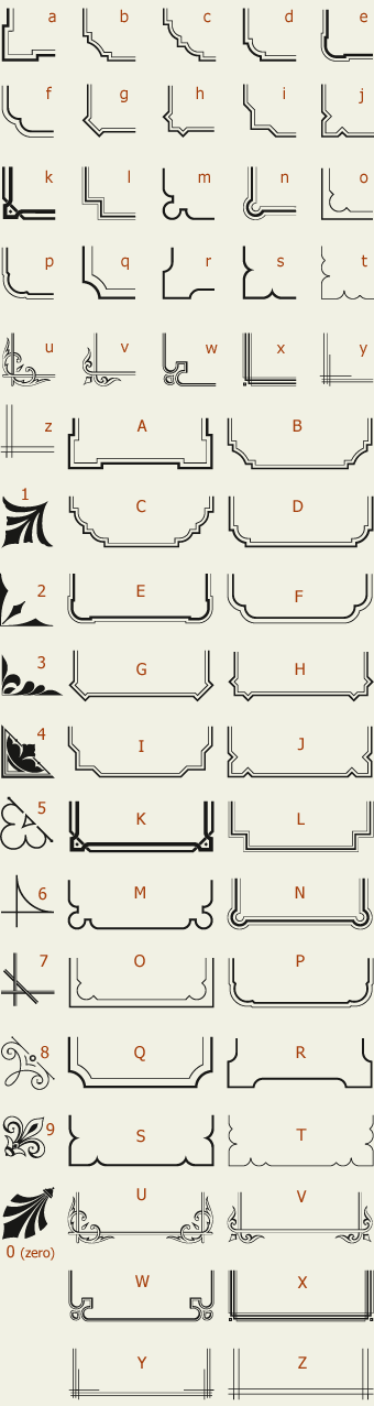 Letterhead Fonts Lhf Corner Specimens Corners And Borders