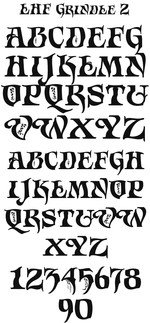 Letterhead Fonts / LHF Grindle / Art Nouveau Fonts