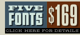 5 fonts for $169