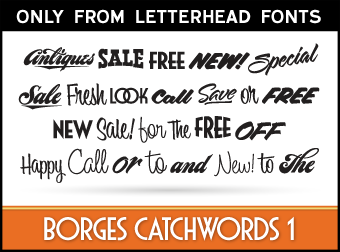 Borges Catchwords 1 font