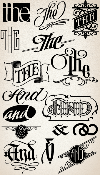 LHF 62 More Thes & Ands font