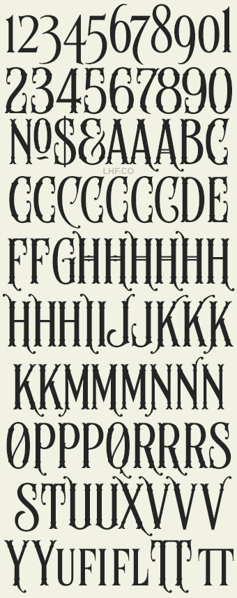 LHF Blue Ridge Fancy Alternate Glyphs