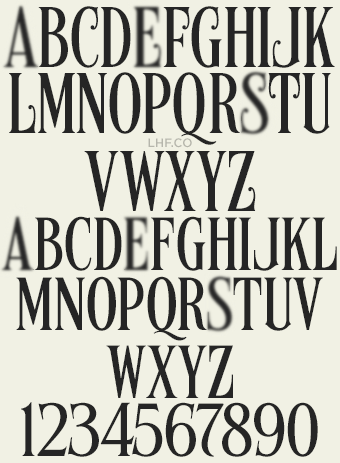LHF Blue Ridge Regular Glyphs