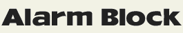 LHF Alarm Block - Bold, extended display style font