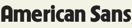 LHF American Sans - Bold and condensed display font