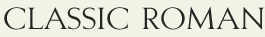 LHF Classic Roman style font