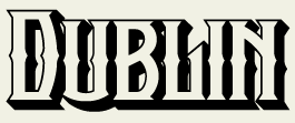 LHF Dublin - Vintage old glass sign style font