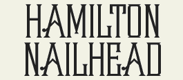 LHF Hamilton Nailhead - Early 1900s bank note engraving style font