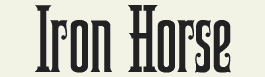 LHF Iron Horse - Condensed stock certificate style font