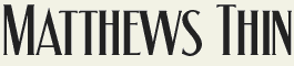 LHF Matthews - Thin 1940s style font