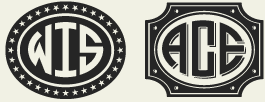 LHF Monogram Oval - Early 1900s JM Bergling style font
