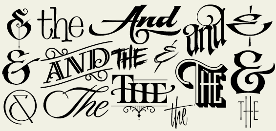 Hand-drawn Thes & Ands, expertly crafted and ready to enhance your designs