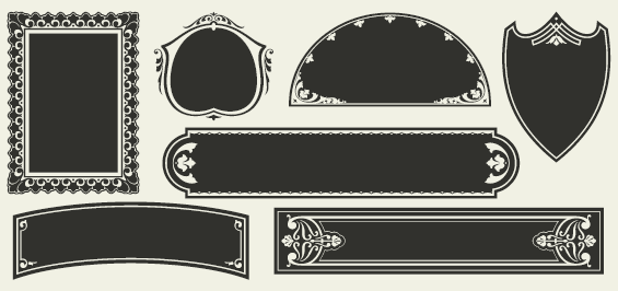 Saratoga Panels font package - Hand created panels and design elements for the professional designer.