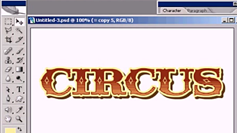 Text effect using lines with LHF Riverboat font