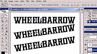 Creating Angled Text in Photoshop
